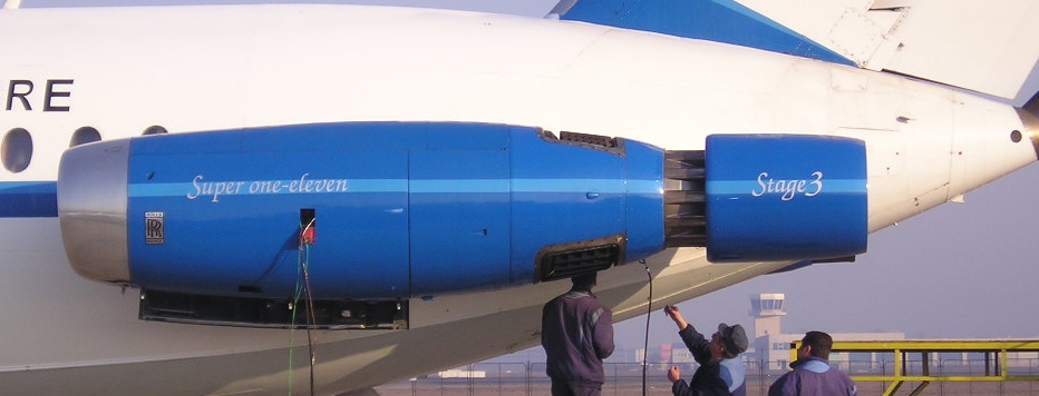 hush kit on aero engine